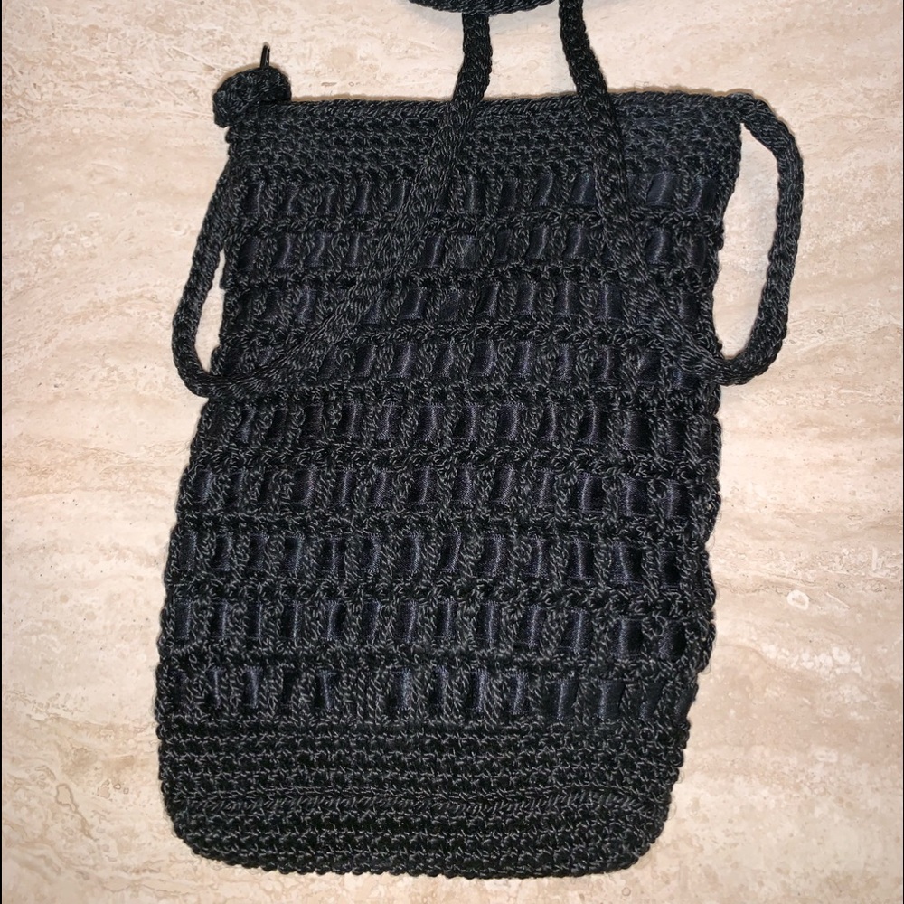 Black Crochet Purse